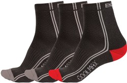 CoolMax Stripe Mixed 3 Pack Socks