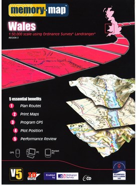 Memory Map OS Landranger 1:50k Standard Edition Wales V5 - CD