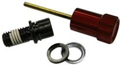Rebound Adjuster Knob/Bolt Kit Aluminum Red (Short)