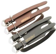 Double Toe Clip Leather Straps