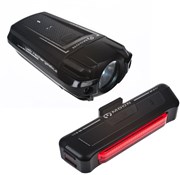 Meteor 210 Lumen Front and Comet 30 Lumen Rear USB Rechargeable Light Set
