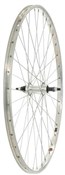 Front wheel 700c alloy rim silver, alloy nutted axle