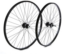 26 Inch Silver Alloy Rim Built On a 36 Hole Black 6 Bolt Disc Hub With Nutted Axle