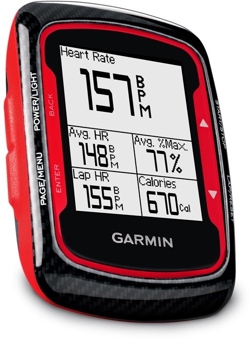 Garmin Edge 500 GPS-Enabled Cycle Computer With Cadence Sensor and Heart Rate Monitor - Red