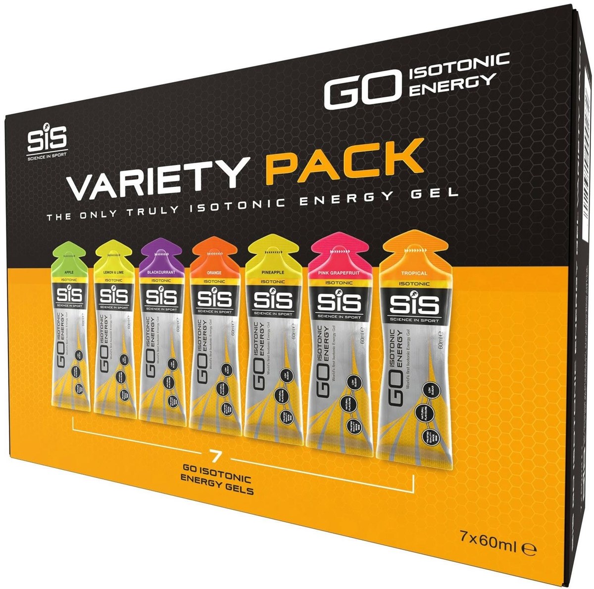 SiS GO Isotonic Gel Variety Pack - 60ml x Box of 7